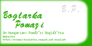 boglarka pomazi business card